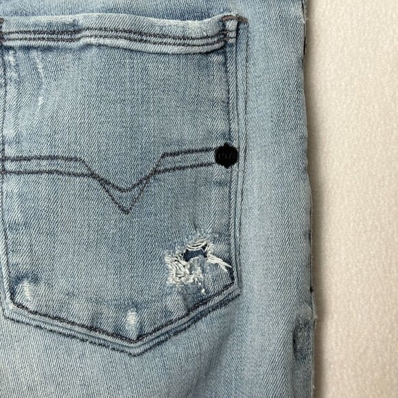 Diesel D.N.A. Sleenker Mens Distressed Thrashed Grunge Slim Fit Jeans Size 32x32 - Picture 14 of 16